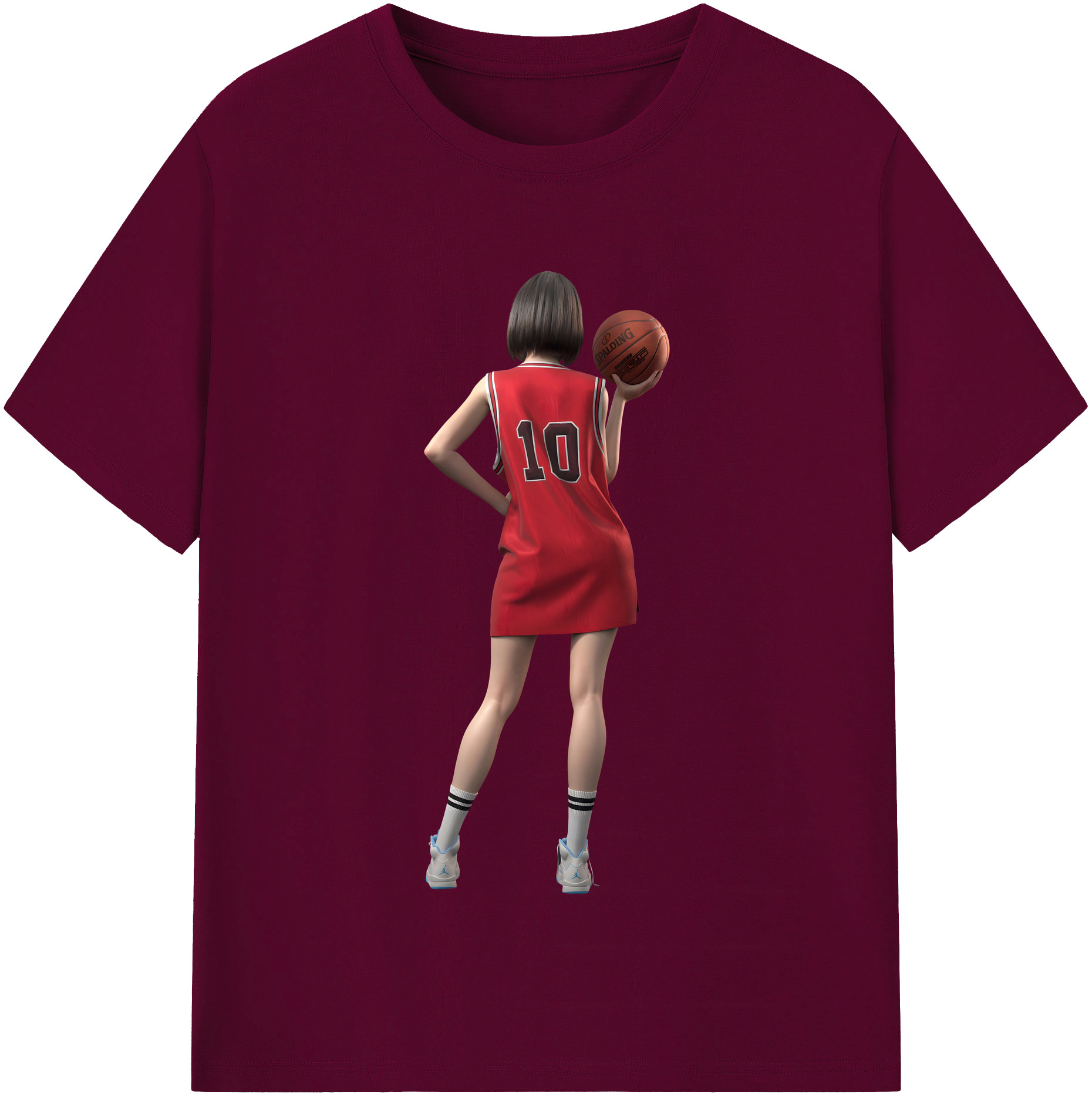 （画像用） SLAM DUNK／スラムダンク レディースカジュアルプリントTシャツ（綿100％）